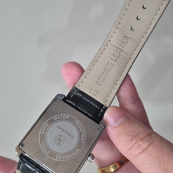 Black Leather Watch - Picture 3 of 3